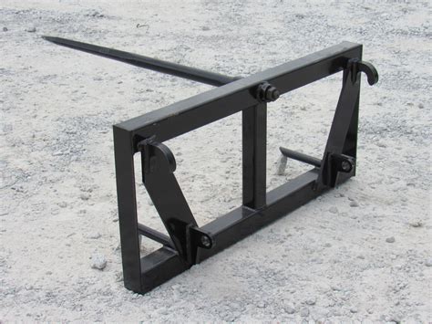 skid steer hay equipment|quick attach hay spear attachments.